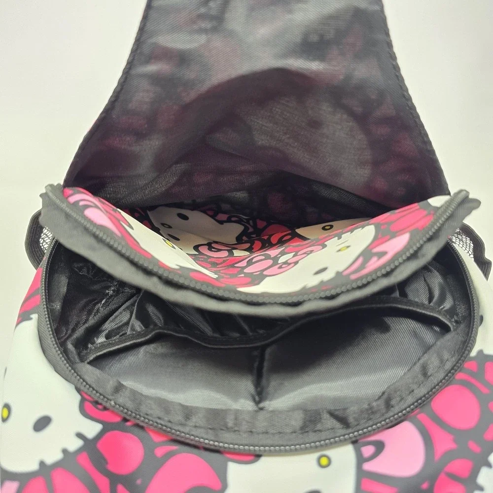 Hello Kitty Sling Bag Pink All Over Print Crossbody Backpack Sanrio Travel Bag